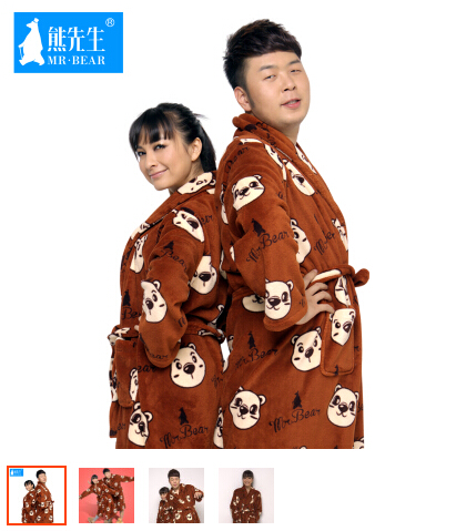 杜海涛的淘宝店冬季保暖卖萌睡袍睡衣 新年加厚